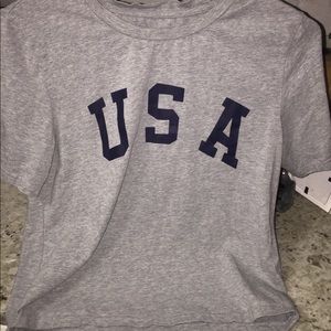 kids USA crop top